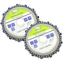 2 Disco De Escultura Madeira Tipo Moto Serra Corrente Moedor