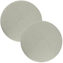 2 Disco Enceradeira Fibra Limpeza Lustrador Branco 410 Betta