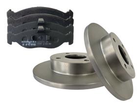 2 disco freio sólido fiesta 1.0 até 2010 ka 1.0 + pastilhas