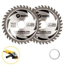 2 Disco Madeira Serra Circular Para Esmerilhadeira 36 Dentes