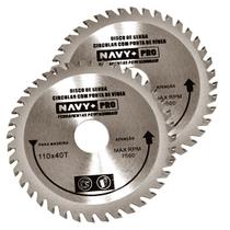 2 Disco Serra Circular Mdf Madeira Esmerilhadeira 40 Dentes