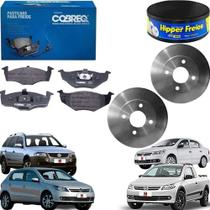 2 Discos Freio E Pastilha Gol G5 G6 Saveiro Voyage Original Volkswagen Vw Gol Parati 1.0 1.6 2004 05 06 07 08 09 10 2011