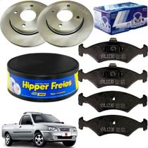 2 Discos Freio Hipper Freios + Pastilhas SYL Ford Courier 1997 1998 1999 2000....