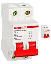 2 Disjuntor Bipolar 63 Amperes Curva C Ourolux 2 Disjuntor Bipolar 63 Amperes Curva C Ourolux