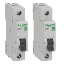 2 Disjuntor Mini Din Unipolar 25a Curva B Schneider