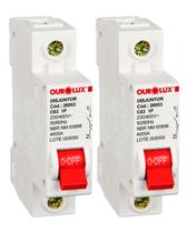 2 Disjuntor Monopolar 63 Amperes Curva C Ourolux 2 Disjuntor Monopolar 63 Amperes Curva C Ourolux