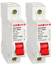 2 Disjuntor Unipolar 6 Amperes Curva C Ourolux 2 Disjuntor Unipolar 6 Amperes Curva C Ourolux