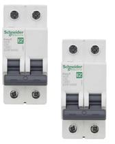 2 Disjuntores 32a Schneider Easy9 Curva C 2p Auto. 2 Disjuntores 32a Schneider Easy9 Curva C 2p Auto.
