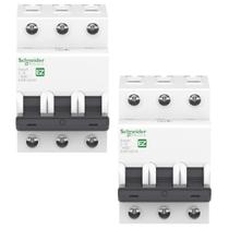 2 Disjuntores Schneider Mini Curva C 3p 16a 3ka Din