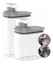 2 Dispenser Organizador Com Copo Medidor 2,3l + 1,5l Chumbo 2 Dispenser Organizador Com Copo Medidor 2,3l + 1,5l Chumbo