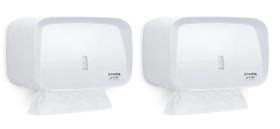2 Dispenser Porta Papel Toalha Interfolha Invoq Branco