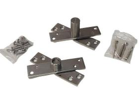 2 Dobradiça Porta Pivotante Madeira 150kg Pivô Pino Aço Inox