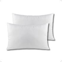 2 Dois Travesseiro Toque Pluma de Ganso 50x70 Firme Nao Deforma Macio Antialergico