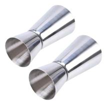 2 Dosadores Medidor De Bebidas Duplo Inox Drink Barman 2 Dosadores Medidor De Bebidas Duplo Inox Drink Barman