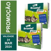 2 Drontal Spot On 0,70 Ml Vermicida Gatos 2,5-5 Kg Profender