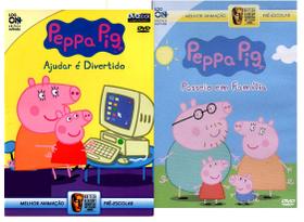2 DVDs Peppa Pig Passeio em Família + Ajudar é Divertido 2 DVDs Peppa Pig Passeio em Família + Ajudar é Divertido