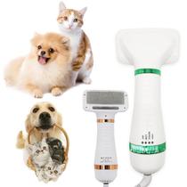 2-em-1 portátil secador de cabelo do cão do animal de estimação secador de cabelo do cão e pente escova pet gato pente d