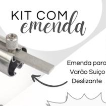 2 Emendas Encaixe Para Varão Wave Deslizante Alumínio