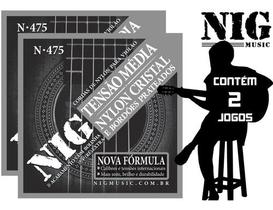 2 Encordoamentos Nig N475 Violão Nylon Tensão Média- 2n475 2 Encordoamentos Nig N475 Violão Nylon Tensão Média- 2n475