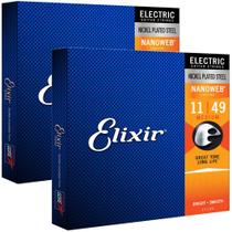 2 Encordoamentos Profissionais Elixir .011 Medium Nanoweb para Guitarra 12102