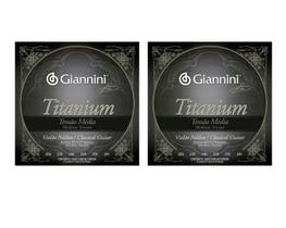 2 Encordoamentos Violão Nylon Giannini Média Titanium GENWTM