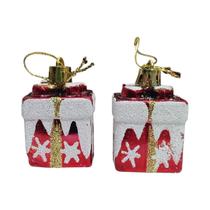 2 Enfeite Presente Decorativo Natalino Pendurar Árvore 3,5cm 2 Enfeite Presente Decorativo Natalino Pendurar Árvore 3,5cm