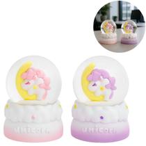 2 Enfeites Decoração Luz LED Infantil Unicornio Luminoso 2 Enfeites Decoração Luz LED Infantil Unicornio Luminoso