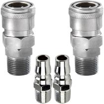 2 engate rapido macho rosca 1/4 e pino 1/4 para ar comprimido