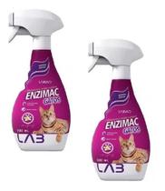 2 EnziMac Gatos Eliminador De Odores E Manchas Spray 500ml