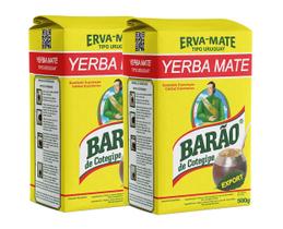 2 Erva Mate Chimarrão BARÃO EXPORT Padrão Uruguai 500G