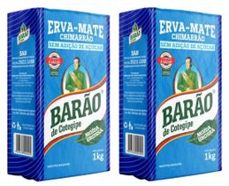 2 Erva Mate Chimarrão BARÃO MOÍDA GROSSA VÁCUO 1Kg 2 Erva Mate Chimarrão BARÃO MOÍDA GROSSA VÁCUO 1Kg