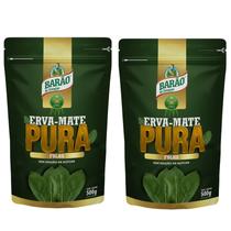 2 Erva Mate Chimarrão BARÃO PURA FOLHA Selecionadas 500g 2 Erva Mate Chimarrão BARÃO PURA FOLHA Selecionadas 500g