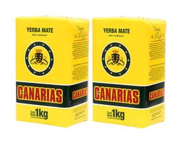 2 Erva Mate Chimarrão CANARIAS TRADICIONAL Uruguaia 1KG