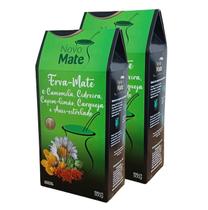 2 Erva Mate Chimarrão NOVO MATE CAMOMILA CIDREIRA CAPIM 500g