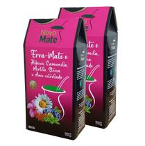 2 Erva Mate Chimarrão NOVO MATE HIBISCO CAMOMILA MIRTILO