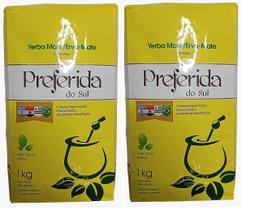 2 Erva Mate Chimarrão PREFERIDA DO SUL PURA FOLHA expo 1kg