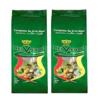 2 Erva Mate Chimarrão REI VERDE CAMOMILA CIDREIRA 500g