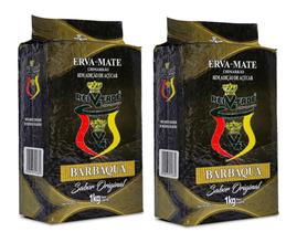 2 Erva Mate Chimarrão REI VERDE DEFUMADA BARBAQUA 1Kg 2 Erva Mate Chimarrão REI VERDE DEFUMADA BARBAQUA 1Kg