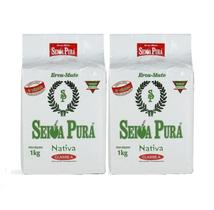 2 Erva Mate Chimarrão SEIVA PURA VÁCUO NATIVA 1kg