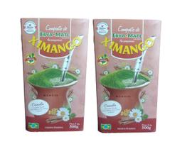2 Erva Mate Chimarrão XIMANGO CANELA COMPOSTA AÇÚCAR 500g