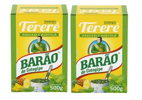 2 Erva Mate Tereré BARÃO ABACAXI E HORTELÃ Sem Glúten 500 g