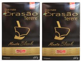 2 Erva Mate Tereré BRASÃO VERDE MENTA BLACK