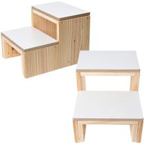 2 Escadinhas Escada 2 Degraus Reforçada Maca Madeira Premium 2 Escadinhas Escada 2 Degraus Reforçada Maca Madeira Premium