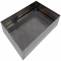 2 Escorredor Fritura Inox Bandeja 20x30x6cm Pastel Salgados 2 Escorredor Fritura Inox Bandeja 20x30x6cm Pastel Salgados