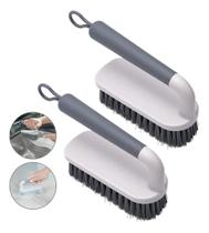 2 Escova De Piso Com Cabo Emborrachado Reforçado Ou Não Risca