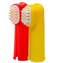 2 Escova Dental Cães Gato Elimina Tártaro Mau Hálito Dedeira