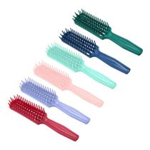 2 Escova para cabelo retangular de plástico colorida