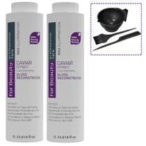 2 Escova Progressiva Reconstrutor Extrato Caviar 1L + Brinde 2 Escova Progressiva Reconstrutor Extrato Caviar 1L + Brinde