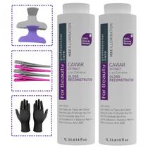 2 Escova Progressiva Reconstrutor Extrato Caviar 1L + Brinde 2 Escova Progressiva Reconstrutor Extrato Caviar 1L + Brinde