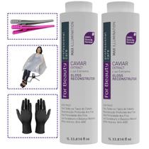 2 Escova Progressiva Reconstrutor Extrato Caviar 1L + Brinde 2 Escova Progressiva Reconstrutor Extrato Caviar 1L + Brinde